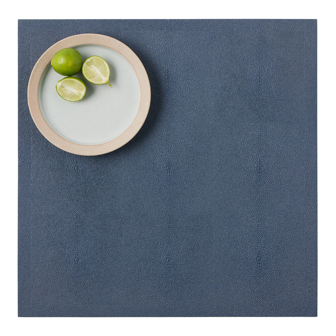 Henry Faux Shagreen Navy Placemats Set Of 2 (Square)
