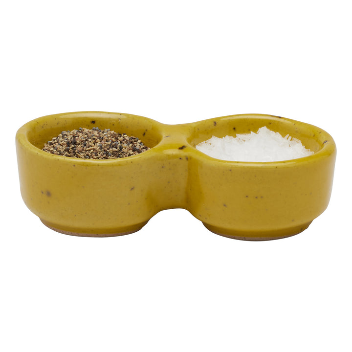 Holly Chartreuse Salt Glaze Connected Pinch Bowls Set/2