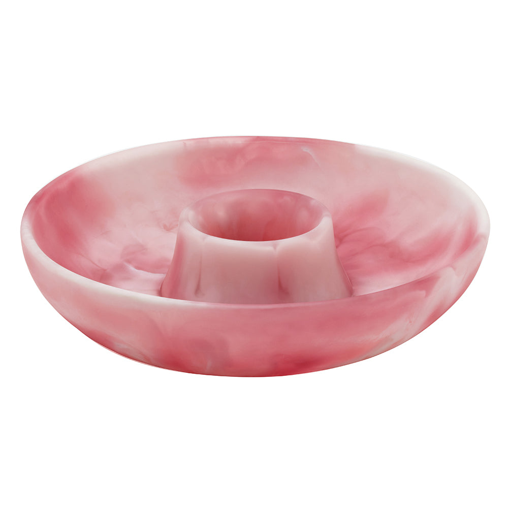 Hugo Swirled Resin Chip and Dip Bowl (Pink)
