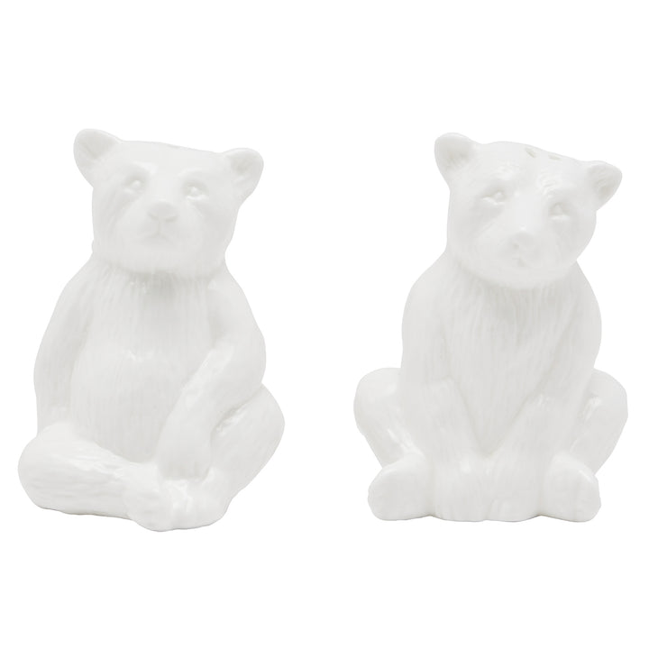 Issac White Glaze Salt and Pepper Shakers Set/2