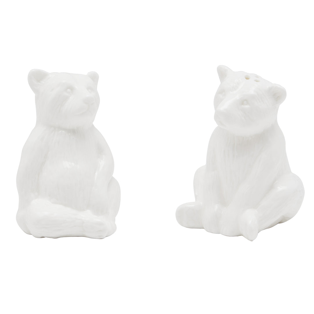 Issac White Glaze Salt and Pepper Shakers Set/2