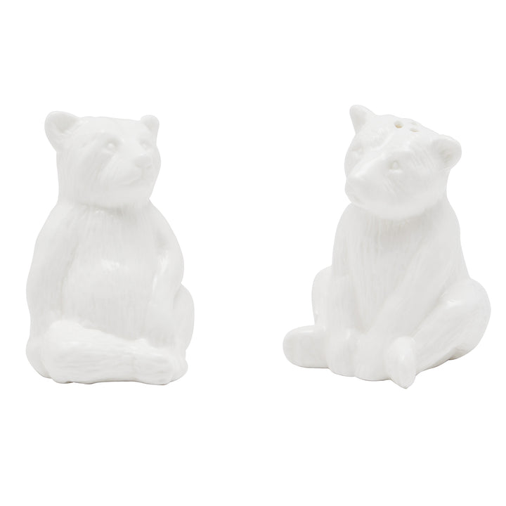Issac White Glaze Salt and Pepper Shakers Set/2