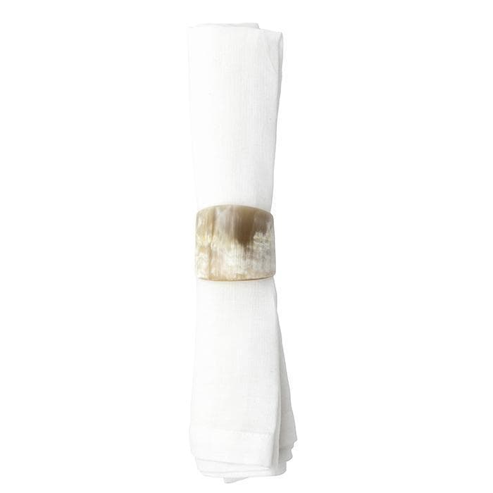 James Natural Horn Napkin Rings Set - Thumbnail 2