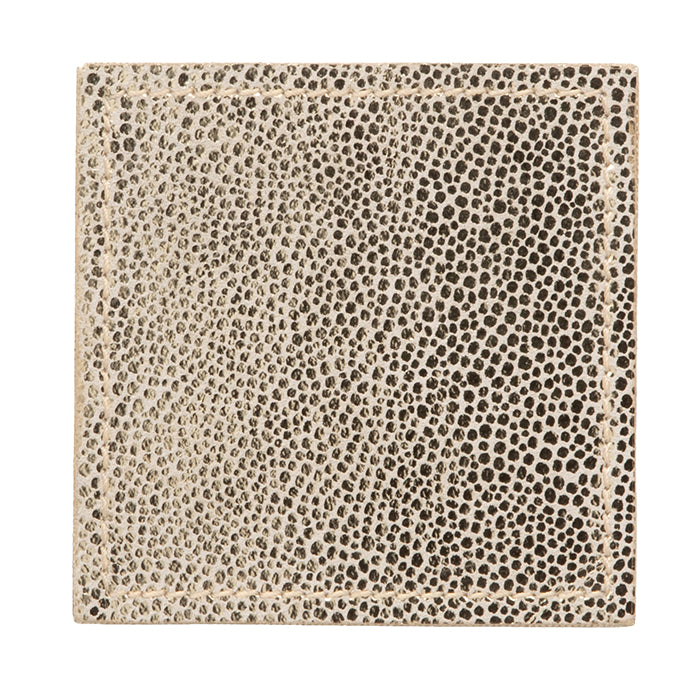 Jessica Gold Foil Leather Coasters Set of 4 - Thumbnail 3