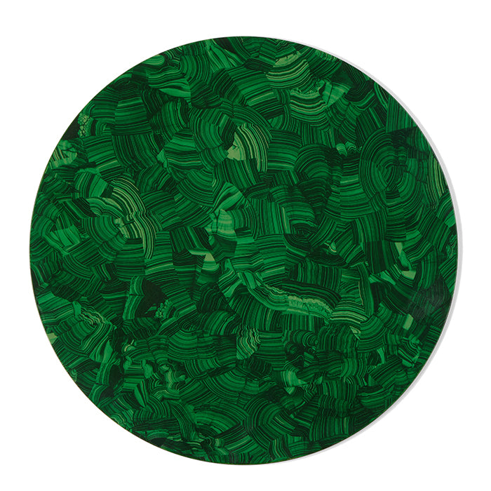 Jonathan High Gloss Faux Malachite Placemats Set/2 (Round)