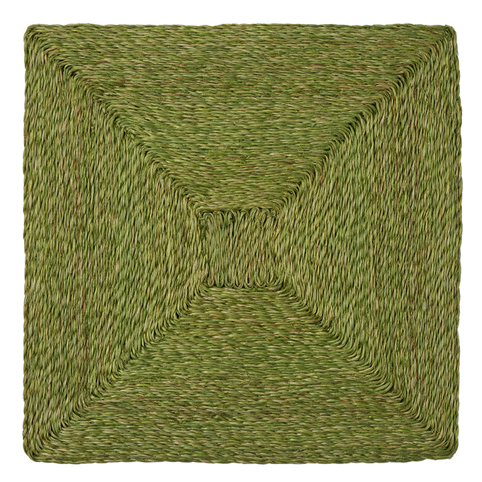 Jordan Fern Green Twisted Abaca Placemats Set/4 (Square)