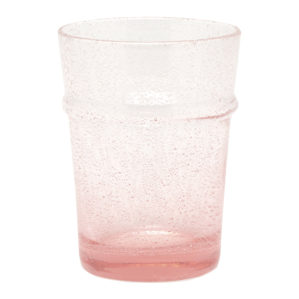 Kari Pink Hand Blown Glass Juice Glasses Set/6