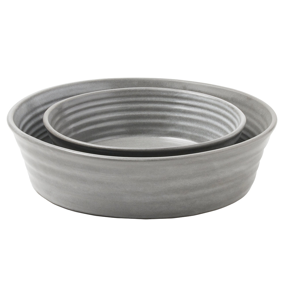 Leon Cement Glaze Serving Bowl Set/2