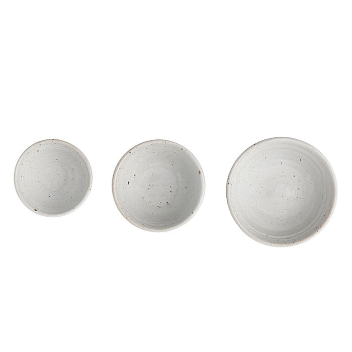 Leon White Salt Glaze Small Nesting Bowls Set/3