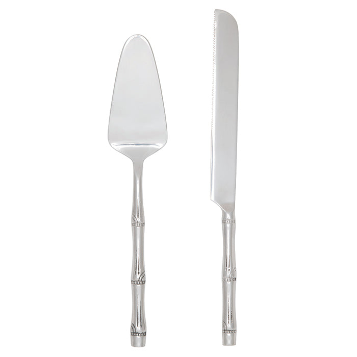 Liliana Polished Silver 2-Piece Cake Serving Set