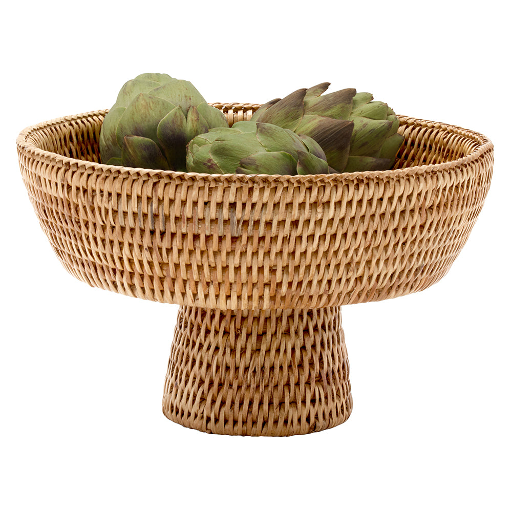Londyn Natural Rattan Small  Footed Serving Bowl