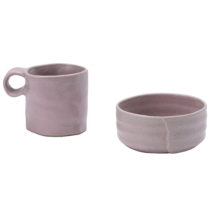 Lucas Matte Pink Stoneware Dinnerware - Thumbnail 2