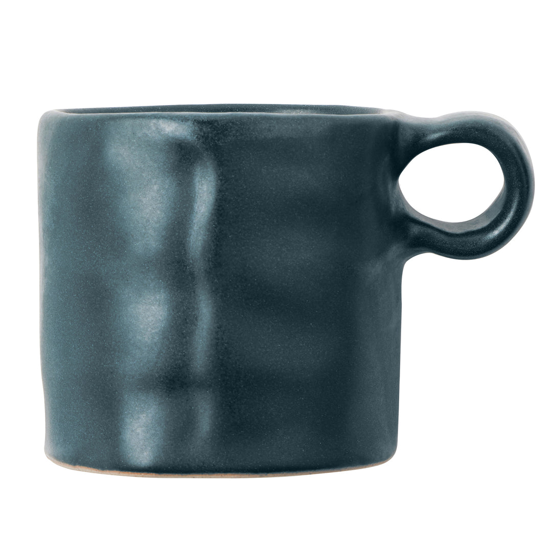 Lucas Midnight Teal Stoneware Mugs Set/4
