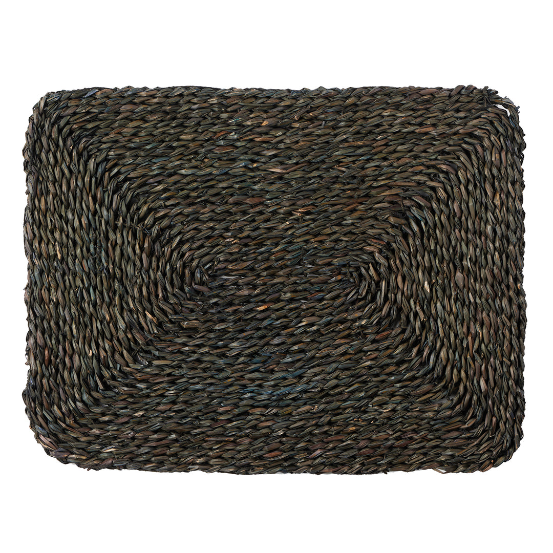Lucian Charcoal Seagrass Placemats Set Of 4 (Rectangle)