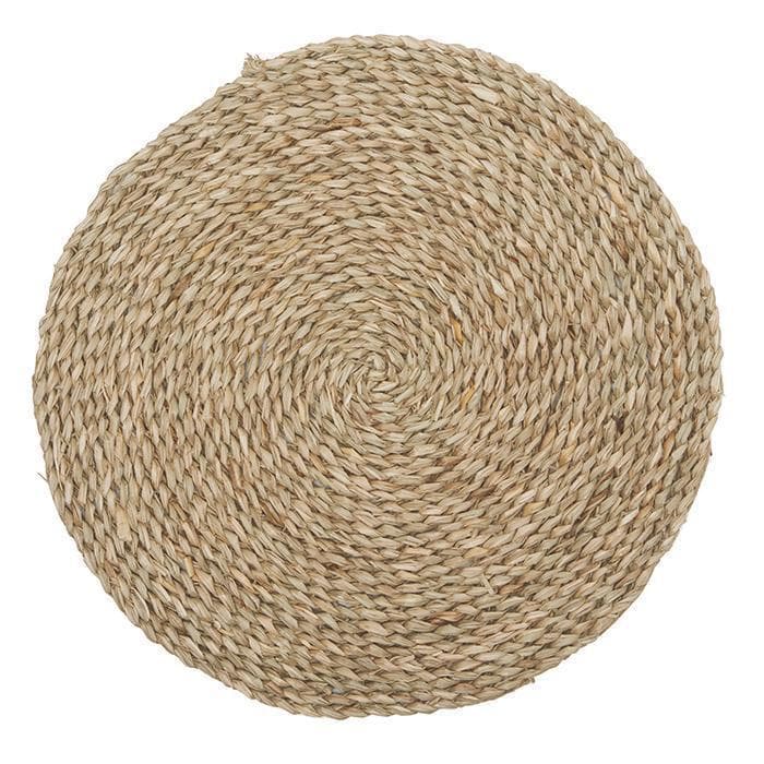Lucian Seagrass Round Placemats Set/4