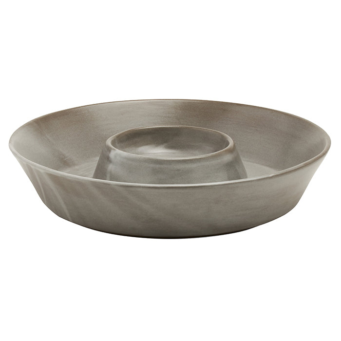Marcus Stoneware Chip and Dip Bowl (Cement Glaze)