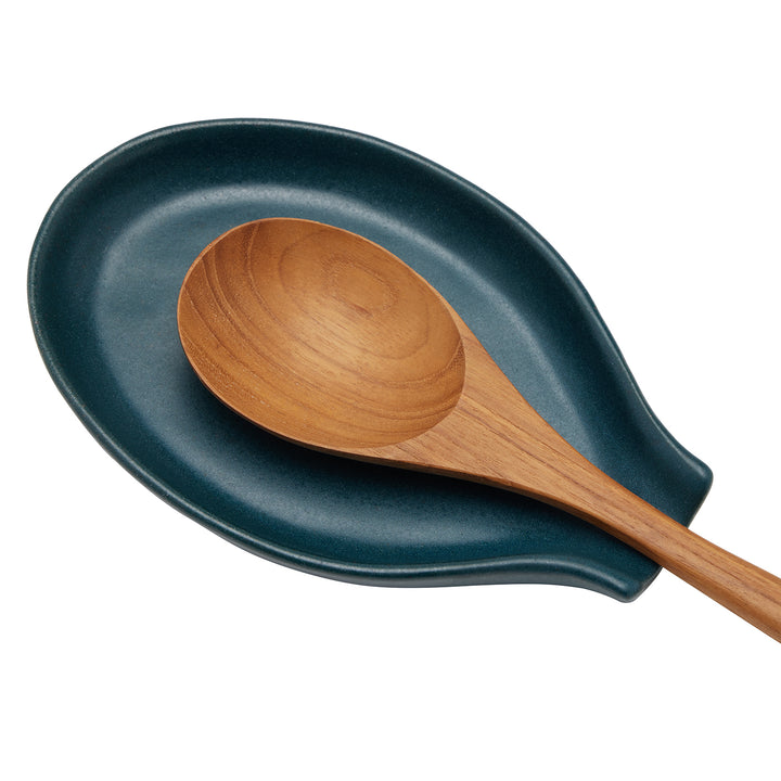 Marcus Stoneware Midnight Teal 3 Piece Spoon Rests