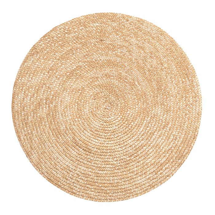 Mila Natural Straw Round Placemats Set of Four