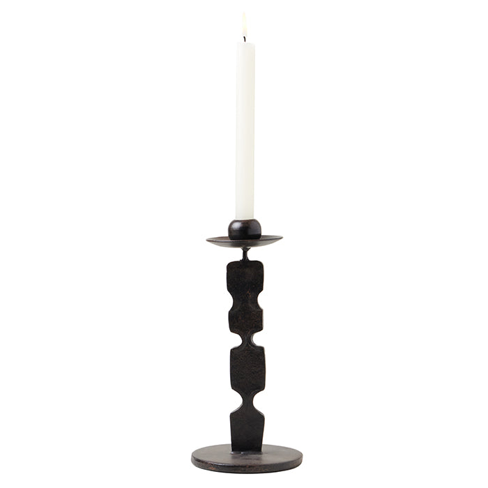 Quentin Iron Antique Black Round Base Candle Holders