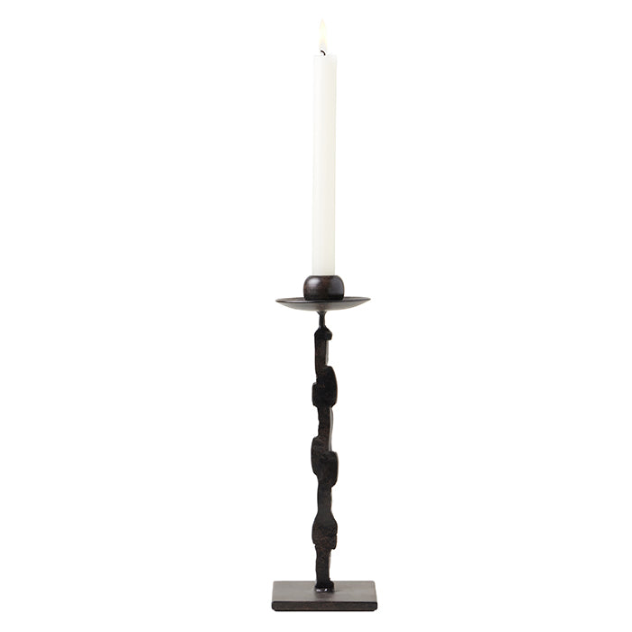Quentin Iron Antique Black Square Base Candle Holders