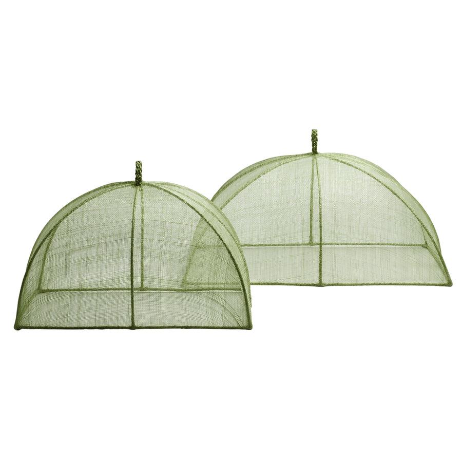 food tent cover Rachel Pale Green, Food Cover, Round, Sinamay, Set/2