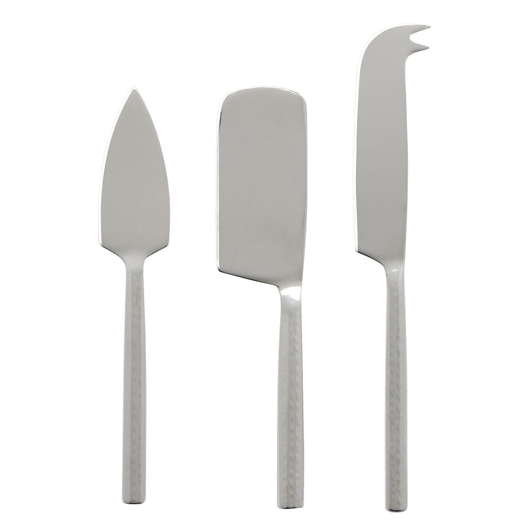 Raymond Polished Silver 3-Piece Cheese Knife Set