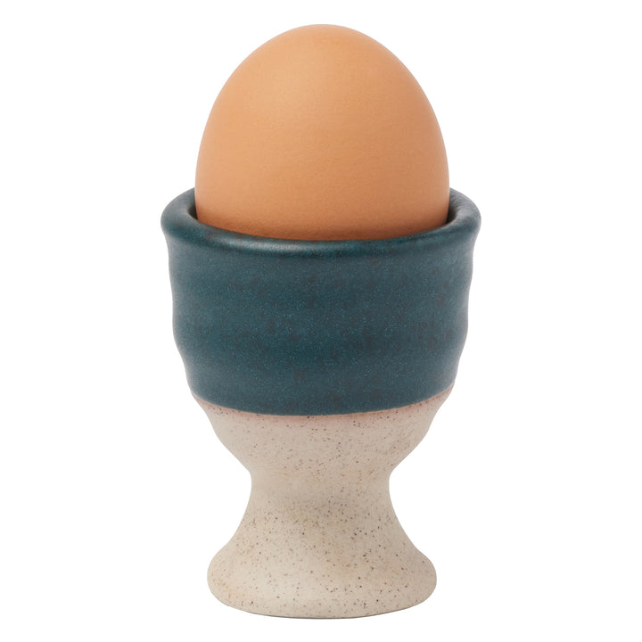Rivka Midnight Teal Salt Glaze Egg Cups Set/4