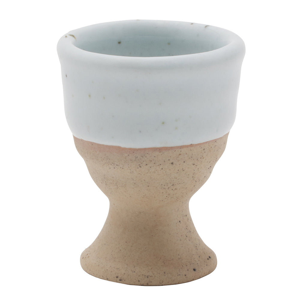 Rivka White Salt Glaze Stoneware Egg Holder Set/4