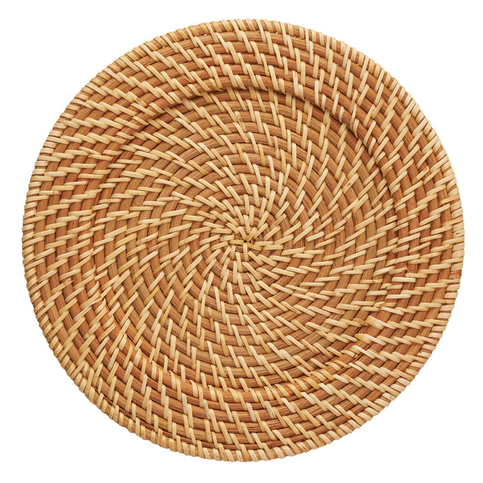 Roxy Water Hyacinth Round Chargers Set of 4 (Natural)