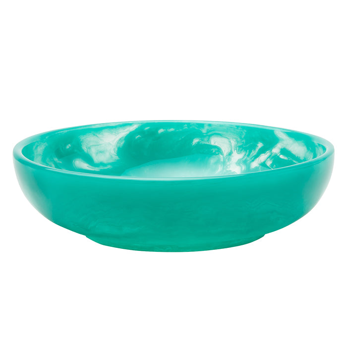Sawyer Cast Resin Large Turquoise Serving Bowl