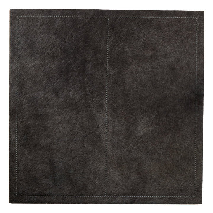 Tanner Midnight Hair-On-Hide Placemats Set Of 2 (Square)
