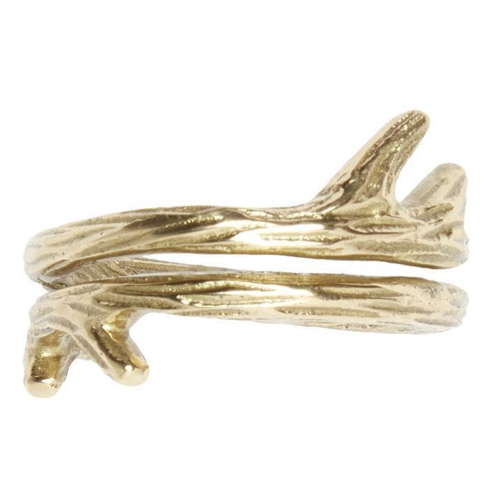 Tara Brass Gold Napkin Rings Set - Thumbnail 2