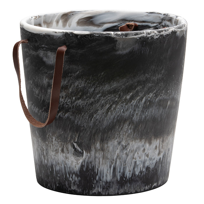 Wesley Swirled Resin Ice Bucket (Black)