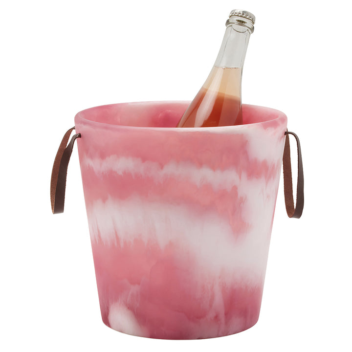 Wesley Swirled Resin Ice Bucket (Pink)