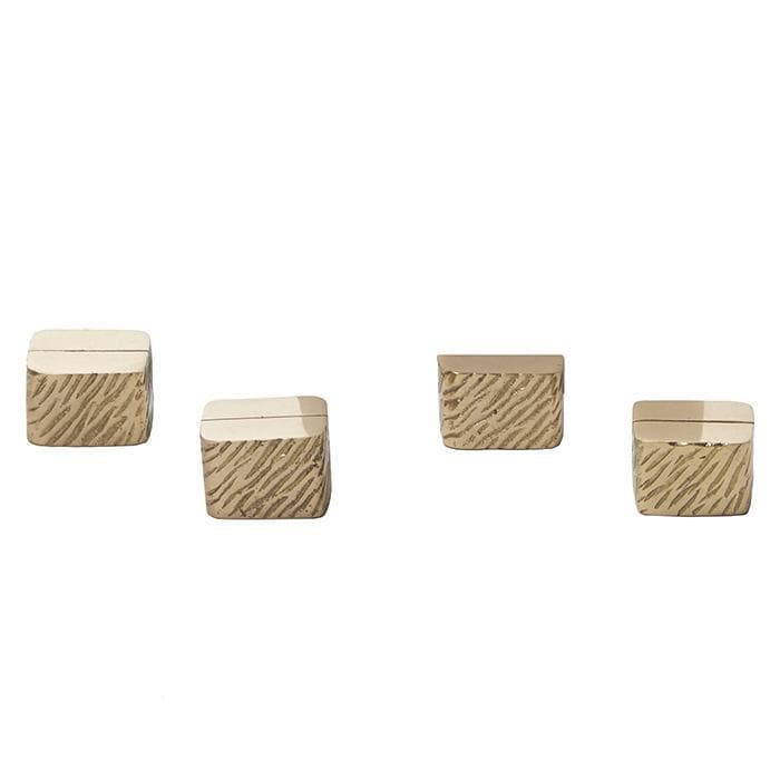 Zachary Cube Placecard Holders (Gold) Set/4