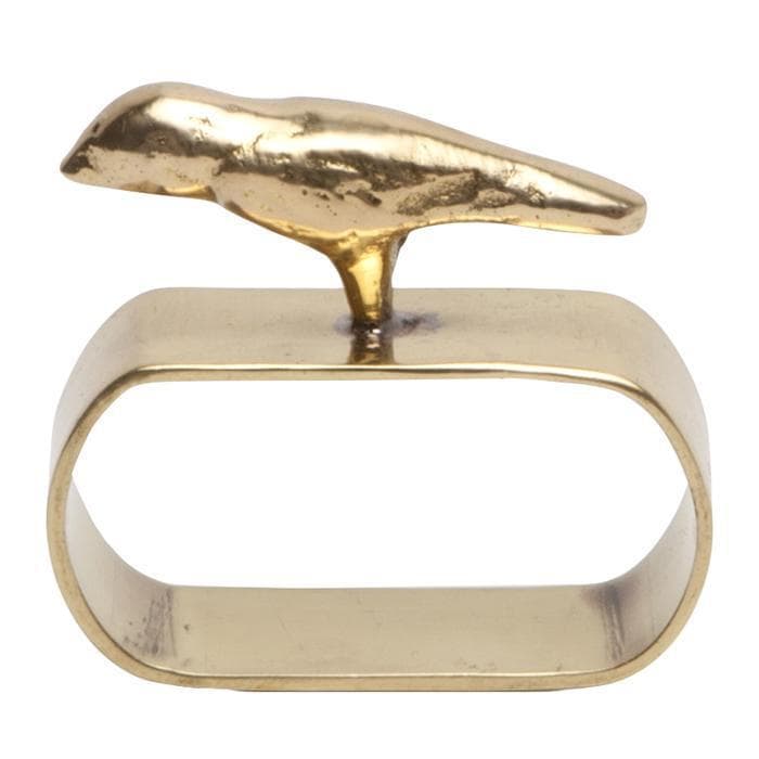Hailey Bird Napkin Rings (Gold) Set/4