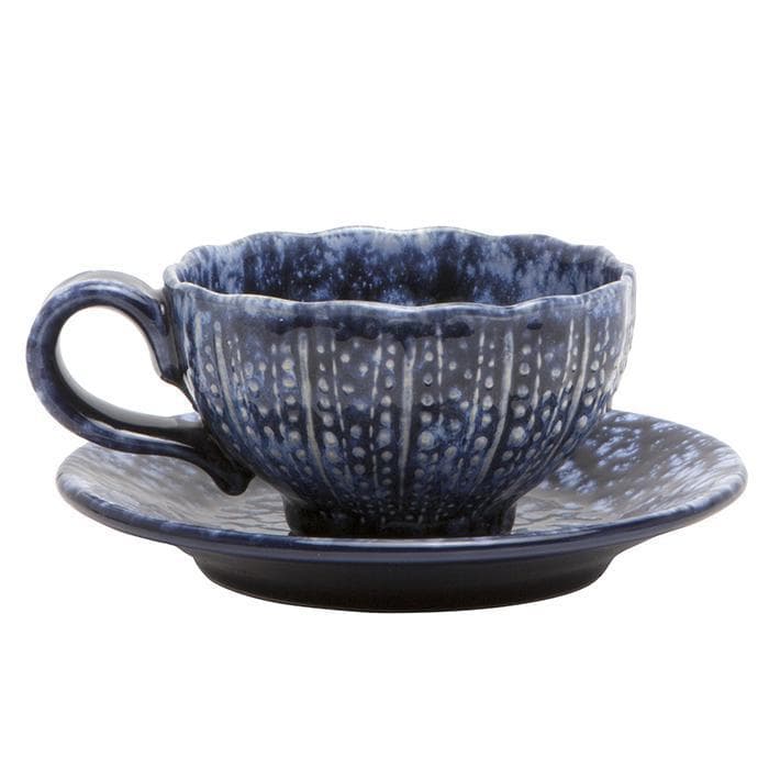 Isla Indigo Stoneware Cup and Saucer Set