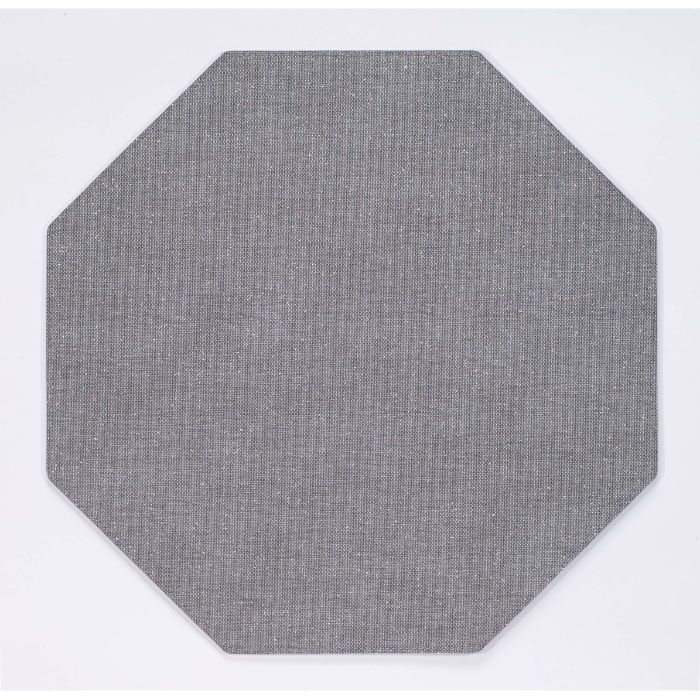 Bordino Octagon Vinyl Placemats (Silver Sparkle) Set/4