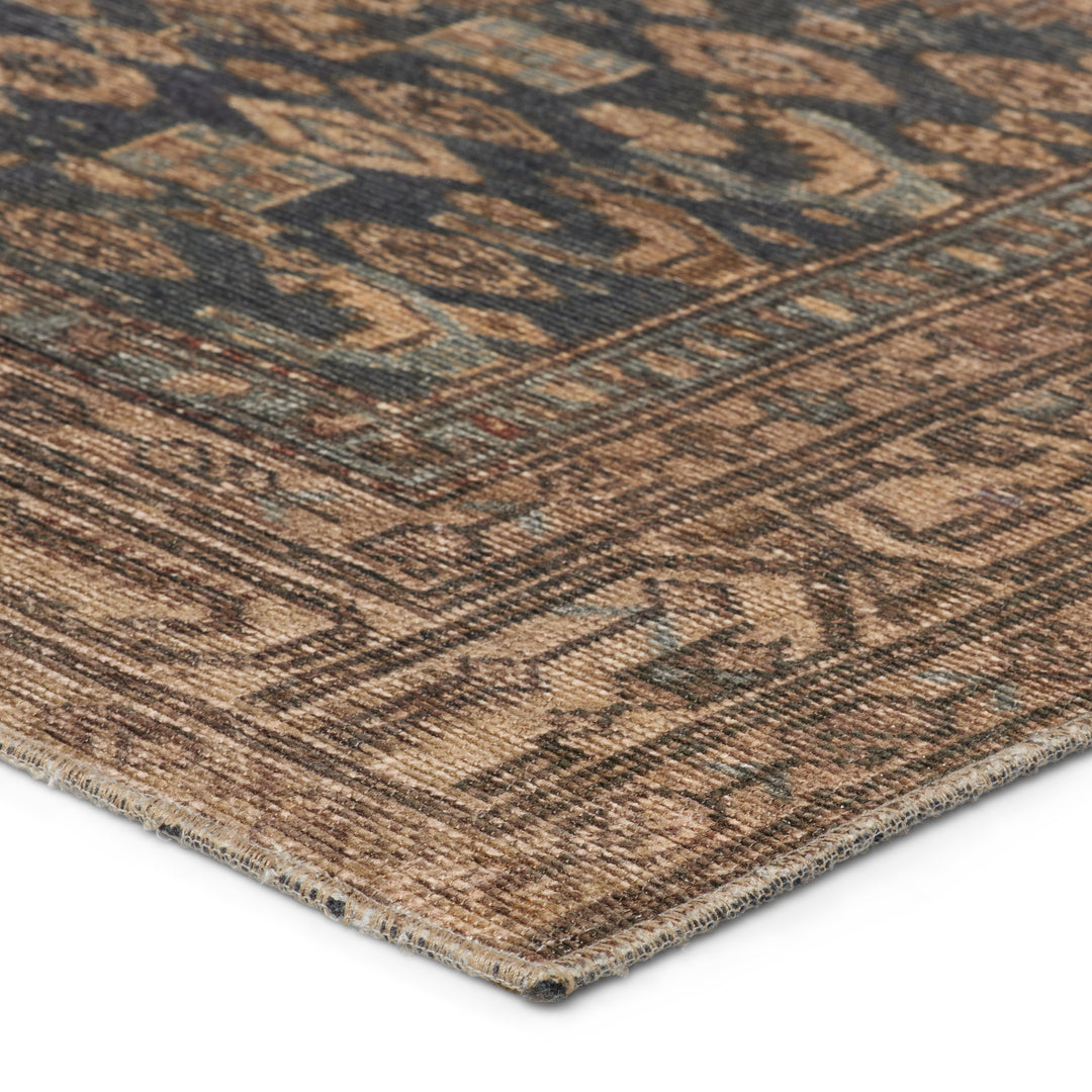 Vibe by Jaipur Living Reeves Medallion Brown/ Blue Area Rug (CANTEENA - CAN03)