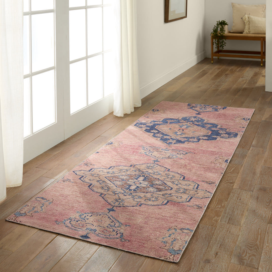 Vibe by Jaipur Living Clanton Medallion Pink/ Blue Area Rug (CANTEENA - CAN04)