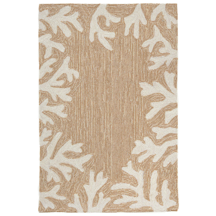 Liora Manne Capri Coral Border Indoor/Outdoor Rug Neutral