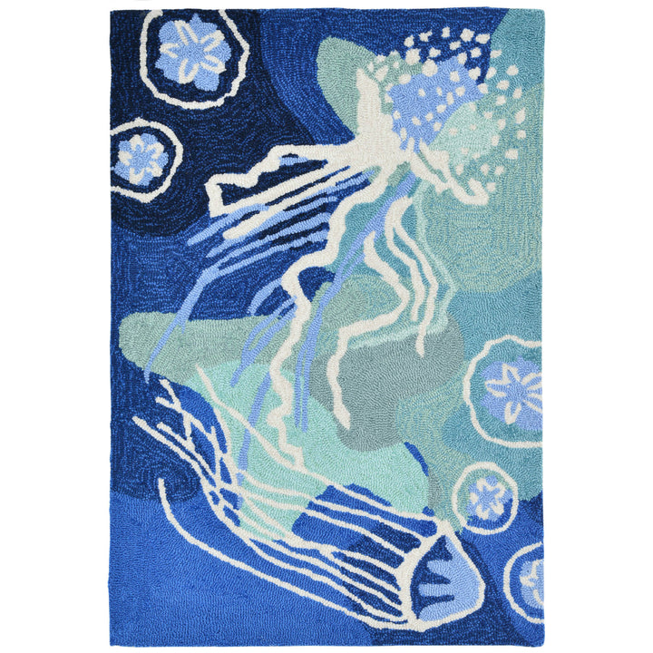 Liora Manne Capri Jelly Fish Indoor/Outdoor Rug Ocean
