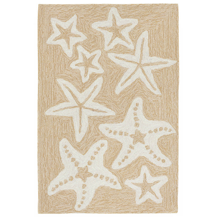 Liora Manne Capri Starfish Indoor/Outdoor Rug Neutral