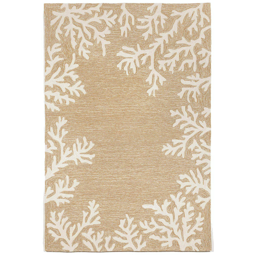 Liora Manne Capri Coral Border Indoor/Outdoor Rug Neutral