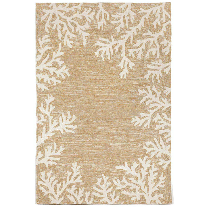 Liora Manne Capri Coral Border Indoor/Outdoor Rug Neutral