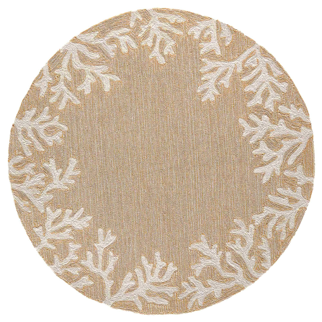 Liora Manne Capri Coral Border Indoor/Outdoor Rug Neutral
