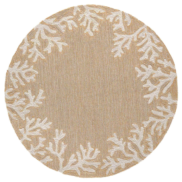 Liora Manne Capri Coral Border Indoor/Outdoor Rug Neutral