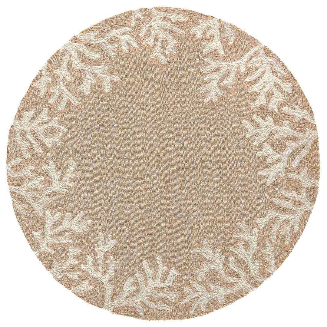 Liora Manne Capri Coral Border Indoor/Outdoor Rug Neutral