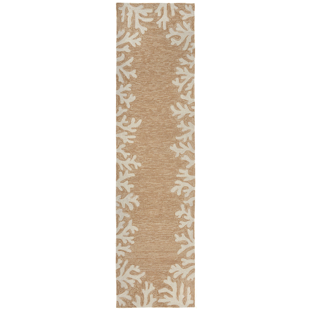 Liora Manne Capri Coral Border Indoor/Outdoor Rug Neutral