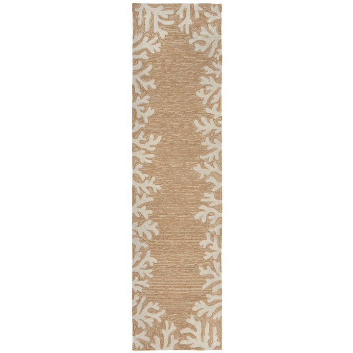 Liora Manne Capri Coral Border Indoor/Outdoor Rug Neutral